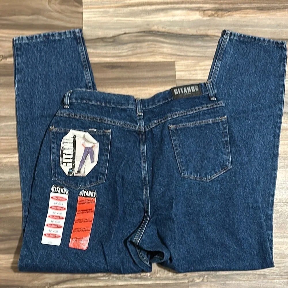 Vintage Gitano High Rise Mom Jeans Women's Plus Size 18 Tapered 100% Cotton 90s